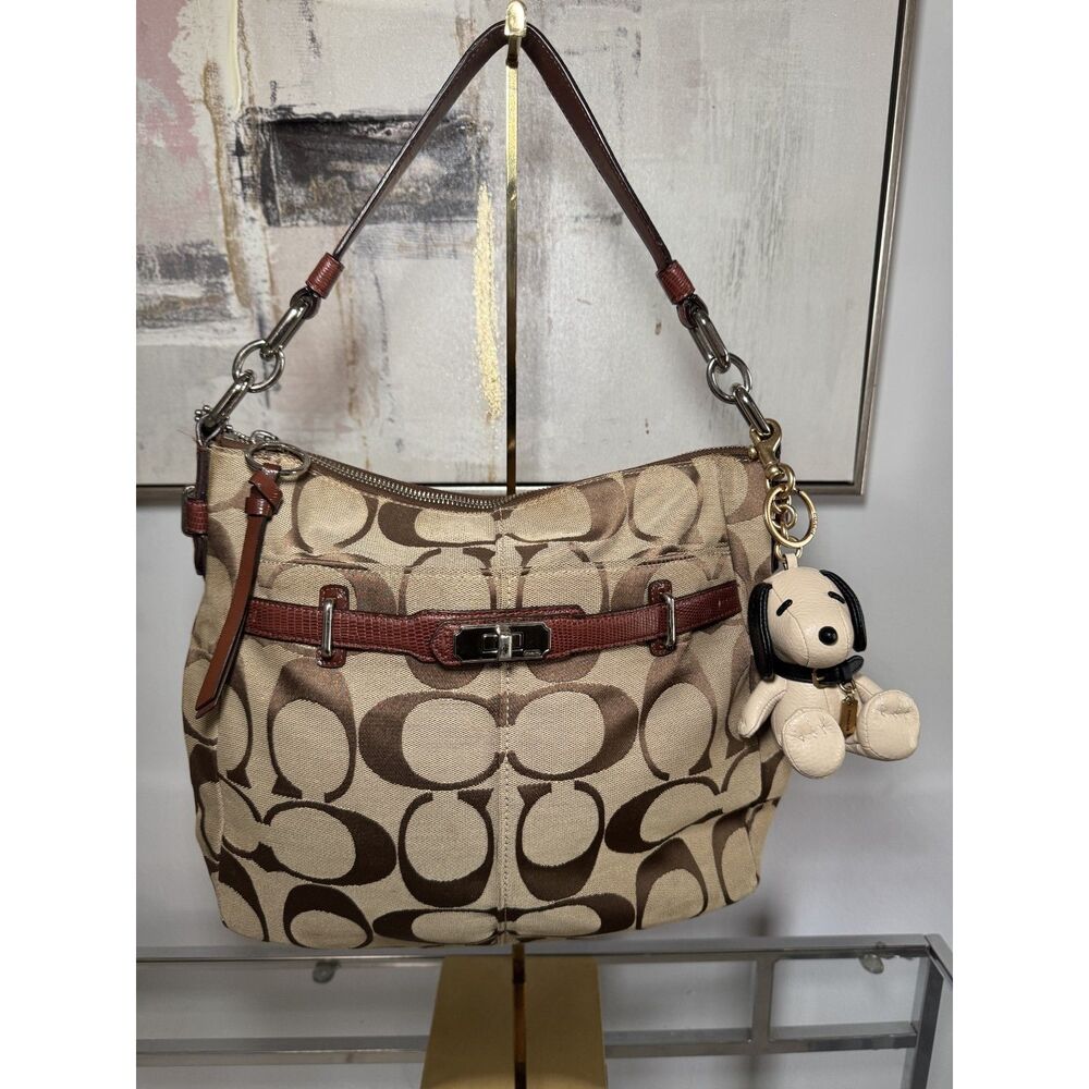 Vintage Large Coach Signature Shoulder Bag